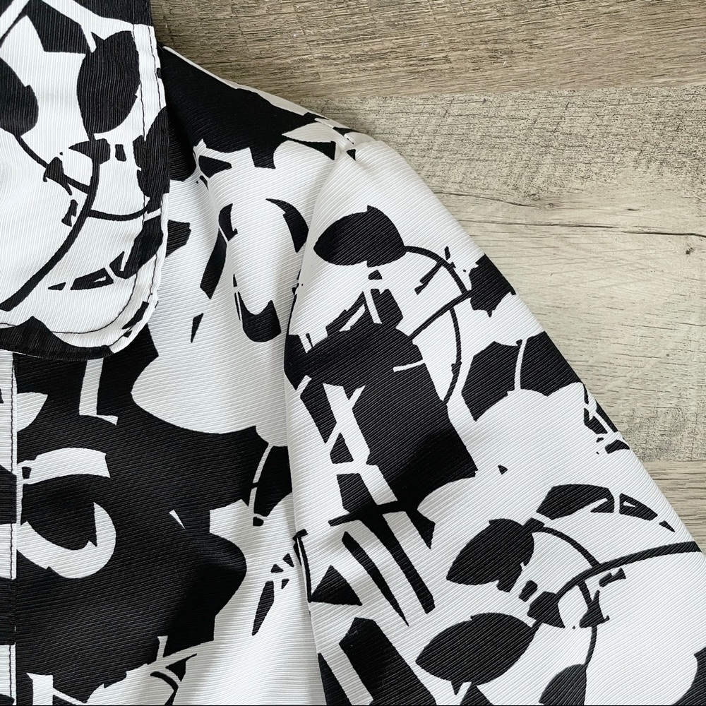 Tanjay Abstract Artsy Print Button Up Jacket Size… - image 5